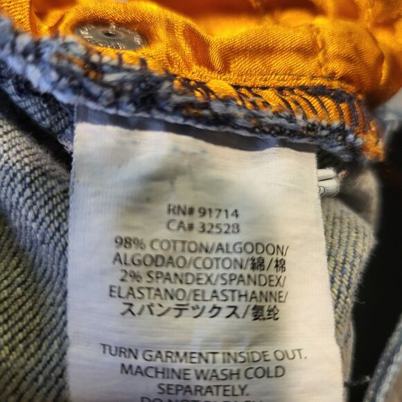 A/X Armani Exchange Womens Size 2 Short Blue Jeans Distressed Stretch Denim - Picture 4 of 11